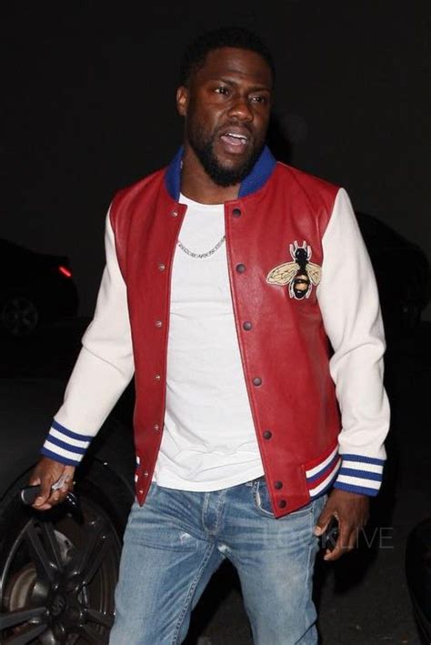 gucci white jacket with black leather arms|gucci jacket kevin hart.